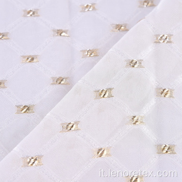 Tessuto jacquard con tessuto metallico in oro